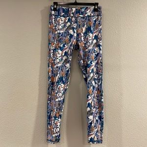 Ten Gear abstract floral pattern leggings, XL (14/16)